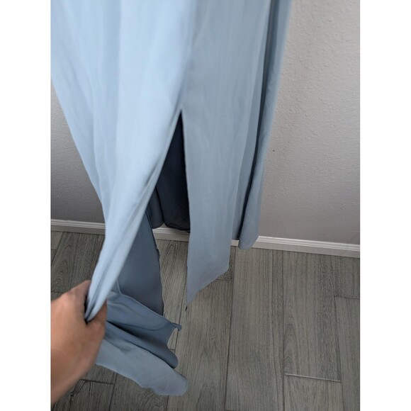 DB Studio Blue Cold Shoulder Maxi Dress Size 6 - Picture 8 of 12